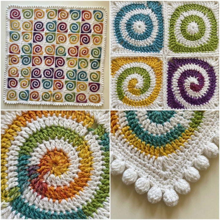 Spiral Granny Square Blanket Pattern