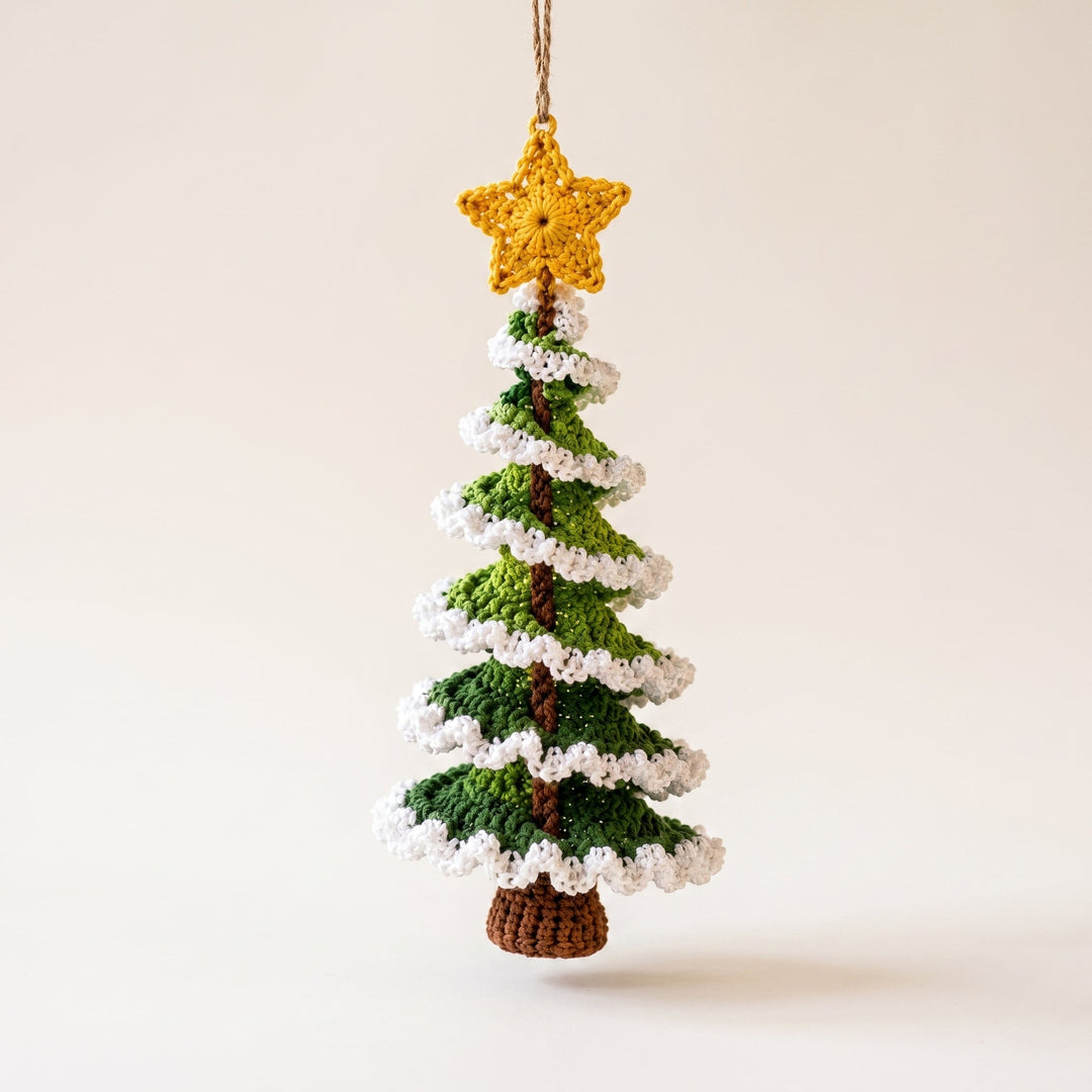 Spiral Christmas Tree Crochet Ornament Pattern