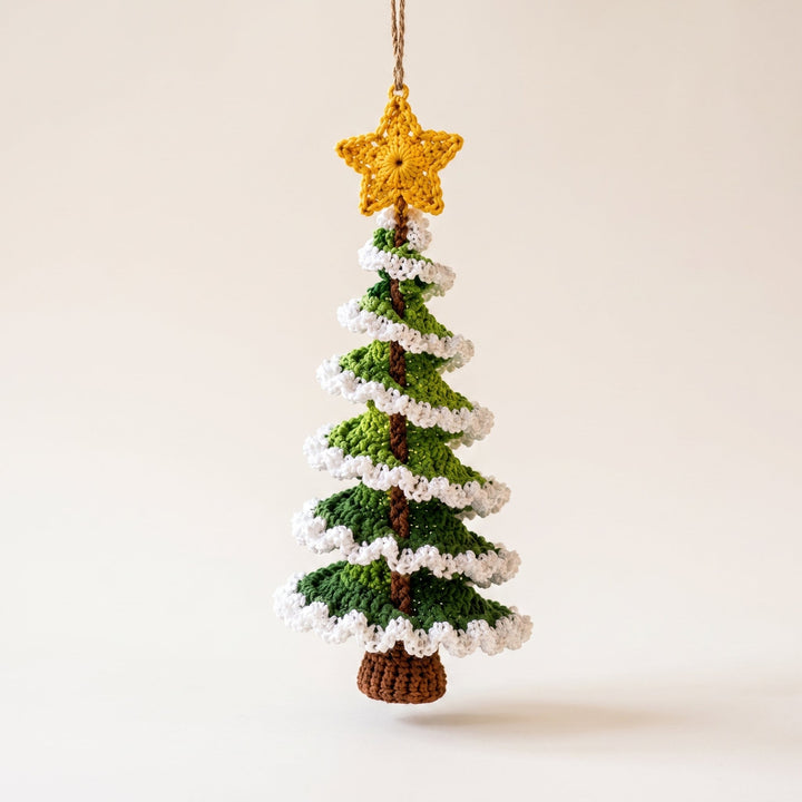 Spiral Christmas Tree Crochet Ornament Pattern