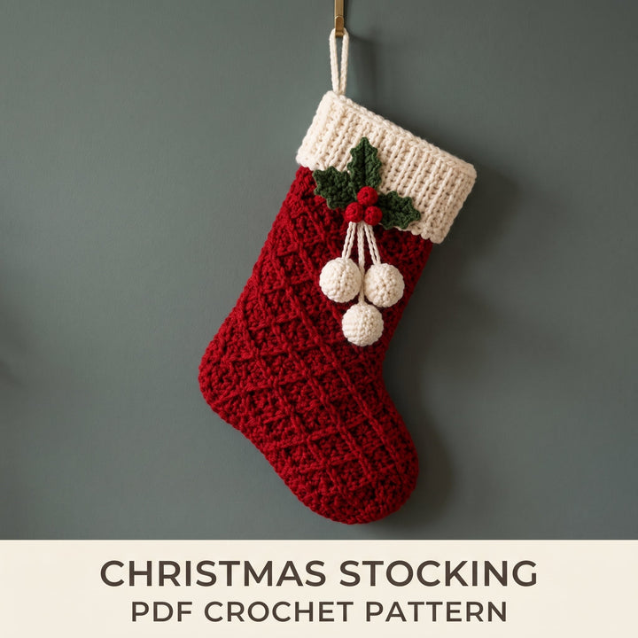 Textured Christmas Stocking Crochet Pattern