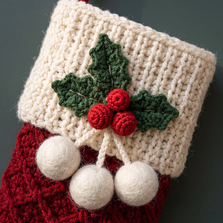 Textured Christmas Stocking Crochet Pattern