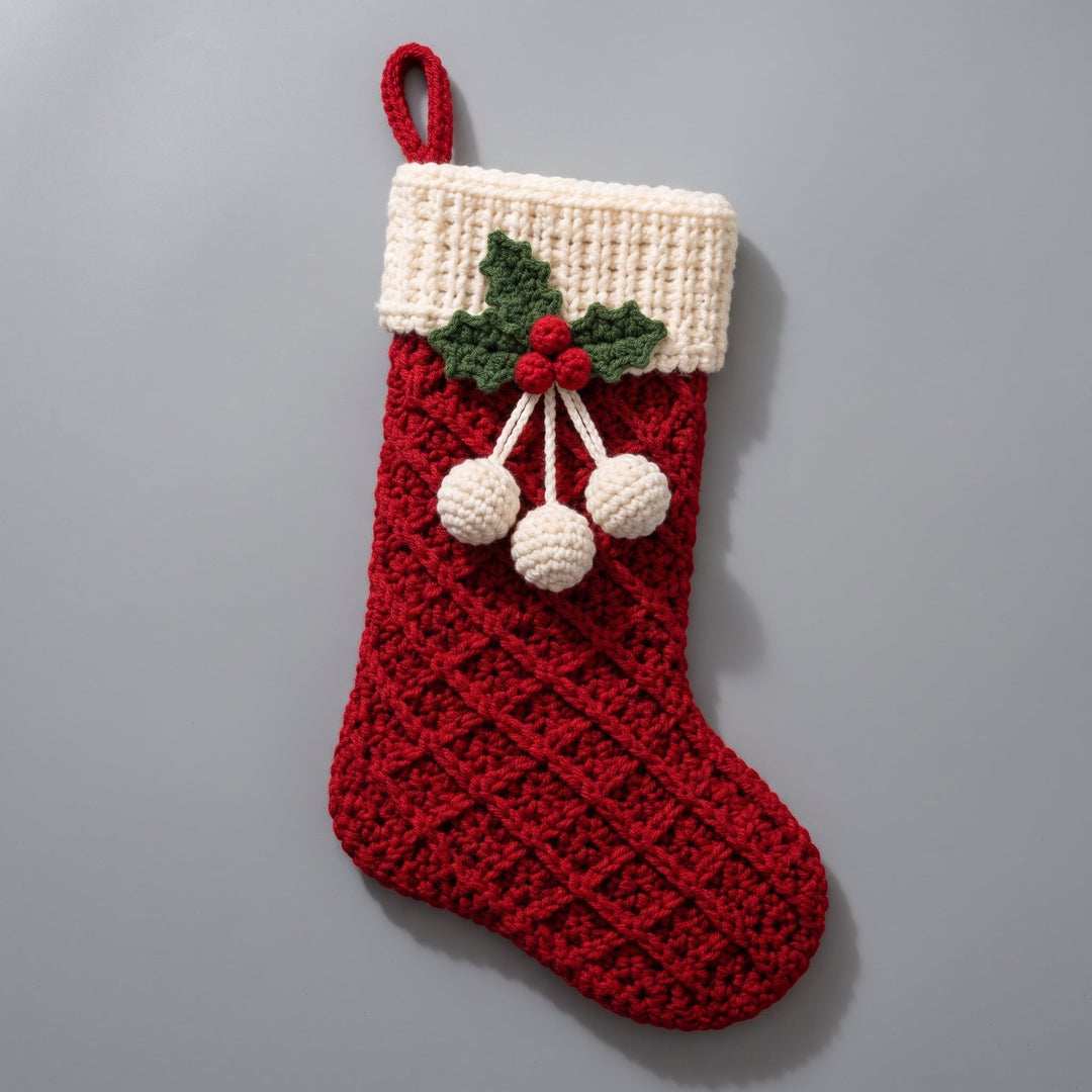 Textured Christmas Stocking Crochet Pattern