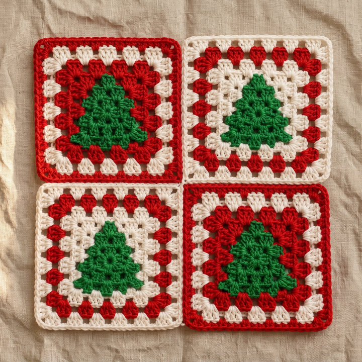 Christmas Tree Granny Square Crochet Pattern