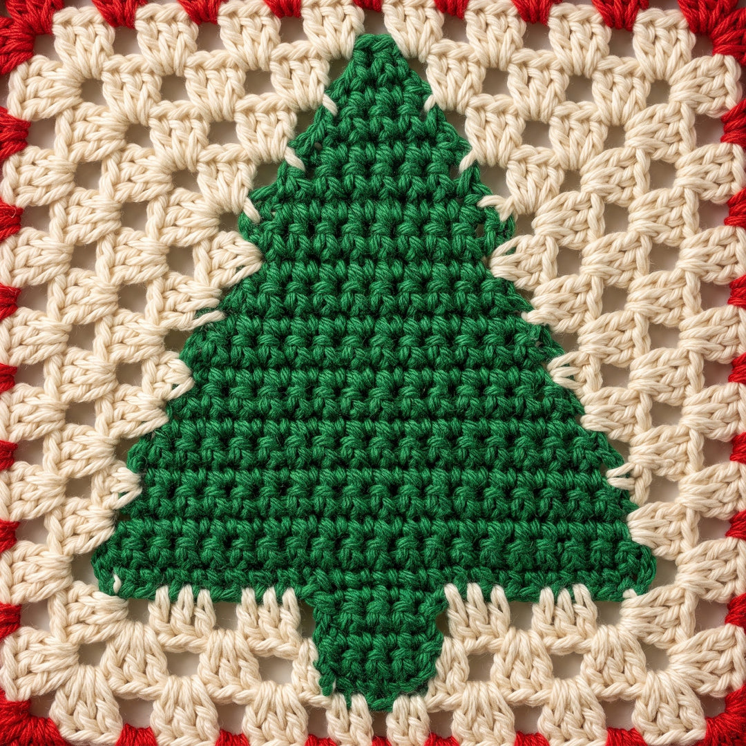 Christmas Tree Granny Square Crochet Pattern
