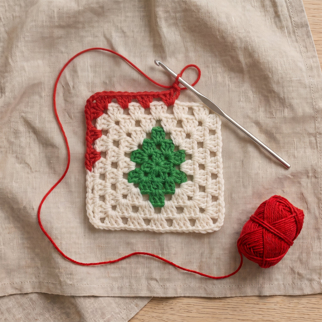 Christmas Tree Granny Square Crochet Pattern