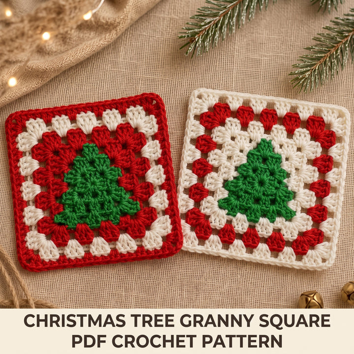 Christmas Tree Granny Square Crochet Pattern