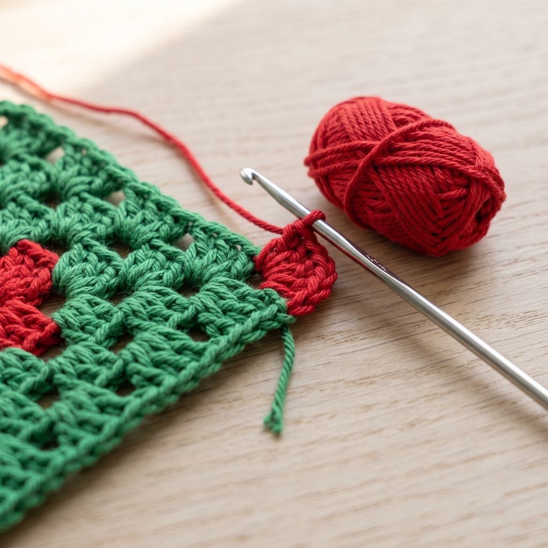 Christmas Tree Granny Square Crochet Pattern