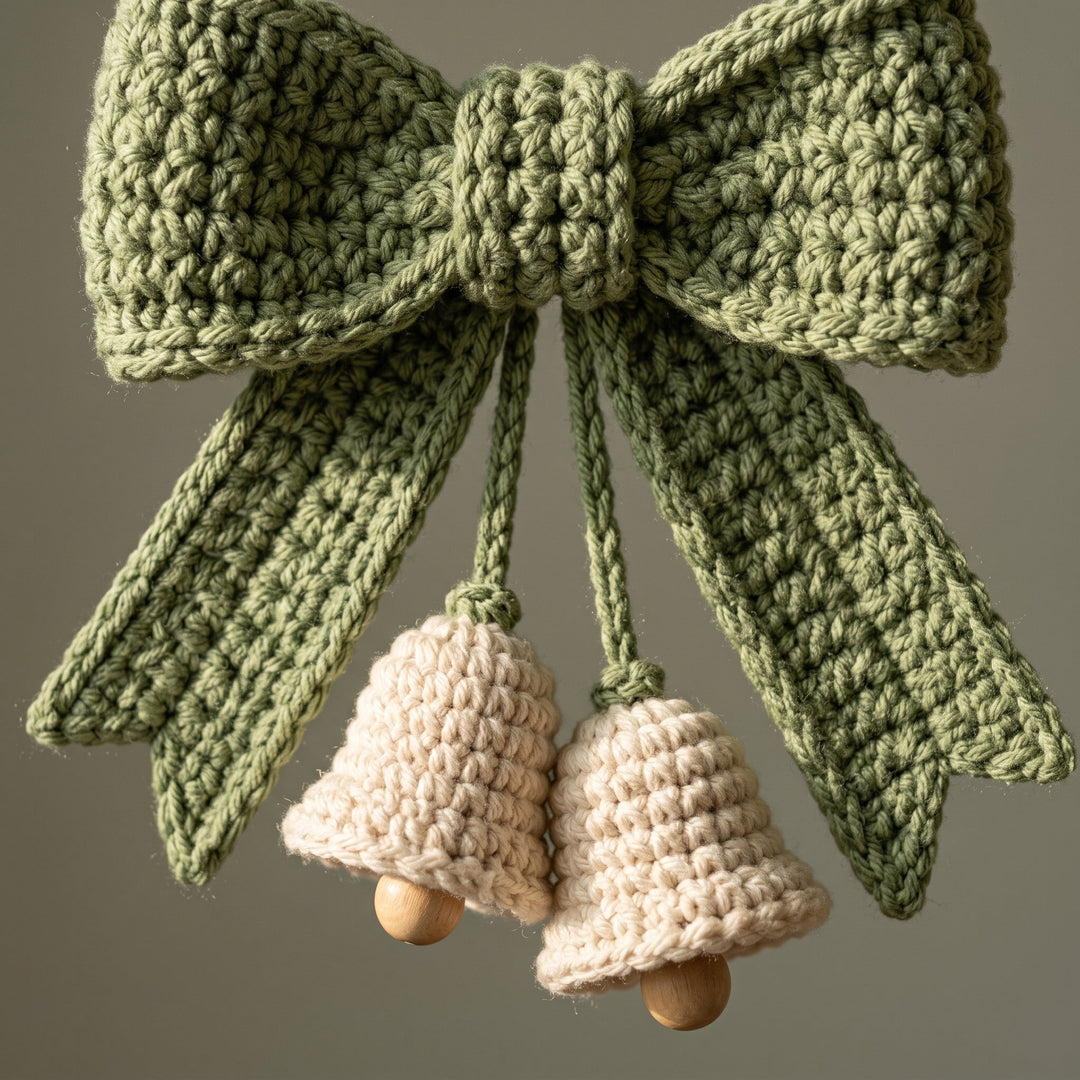 Poinsettia Christmas Wreath Crochet Pattern V2