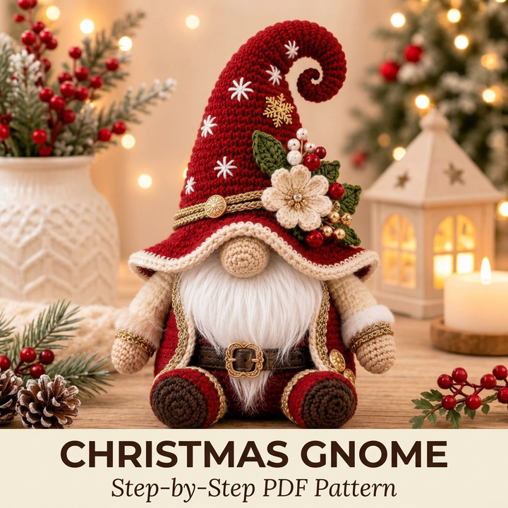 Santa Gnome Amigurumi Crochet Pattern
