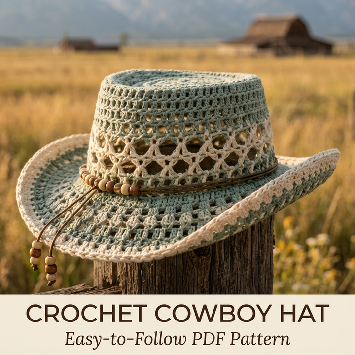 Crochet Cowboy Hat Pattern DIY