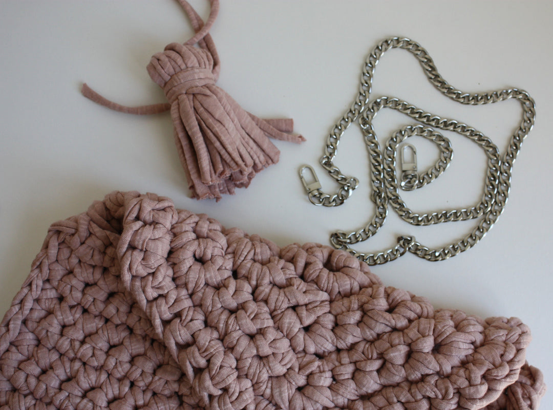 Easy Boho T-Shirt Yarn Tote Crochet Pattern