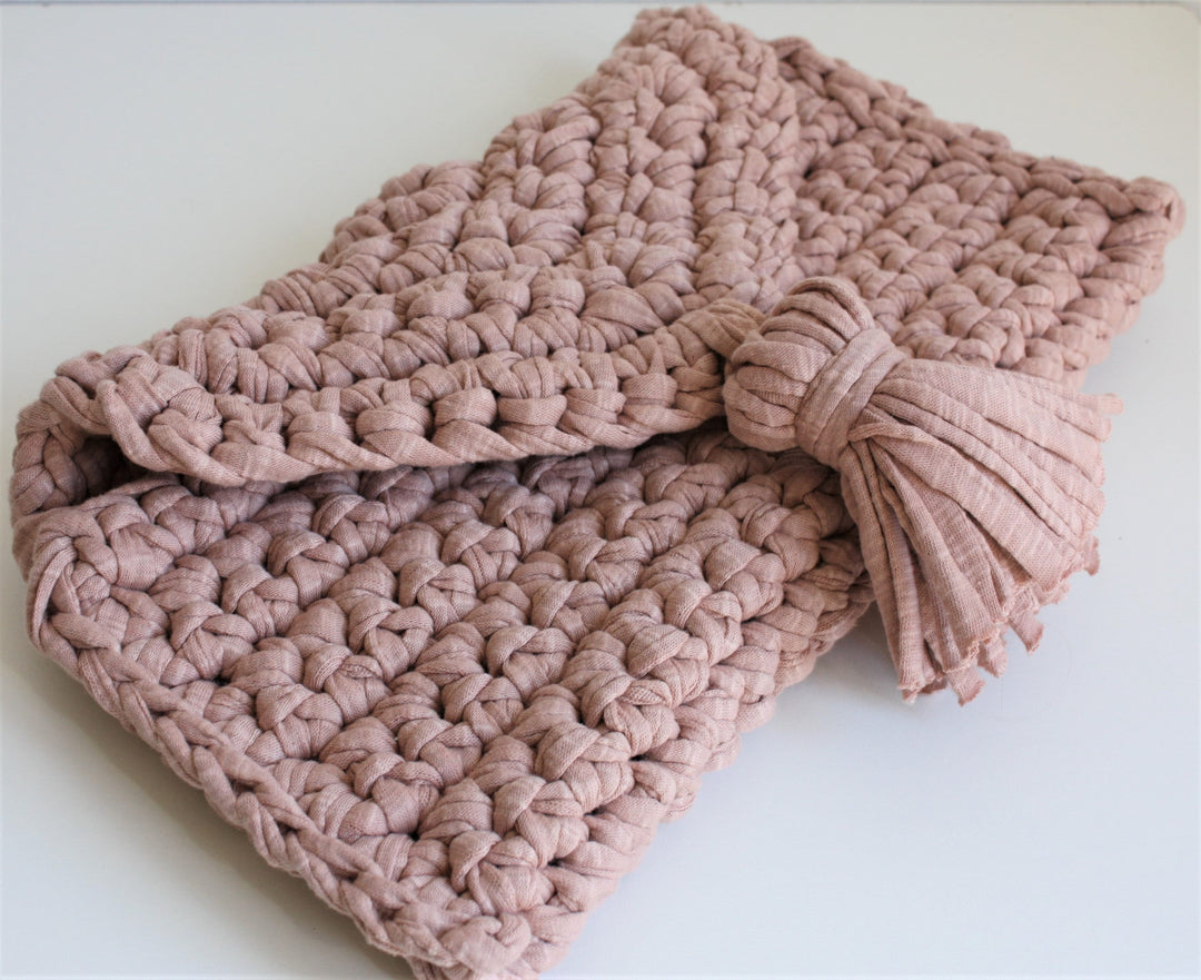 Easy Boho T-Shirt Yarn Tote Crochet Pattern