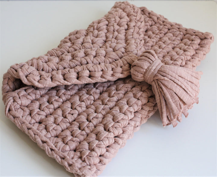 Easy Boho T-Shirt Yarn Tote Crochet Pattern