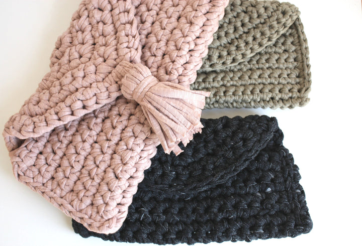 Easy Boho T-Shirt Yarn Tote Crochet Pattern