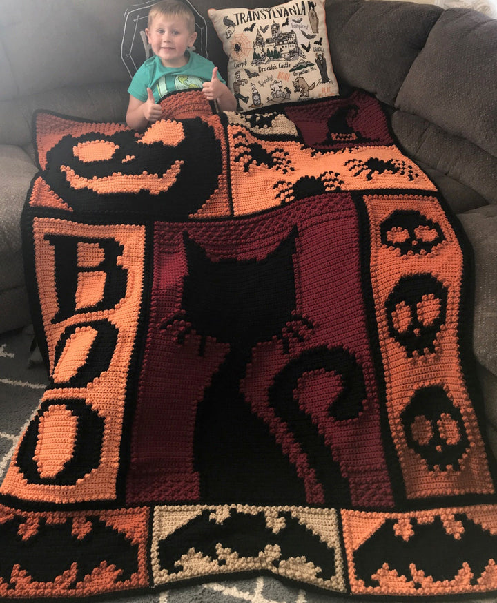 Halloween Blanket Crochet Pattern