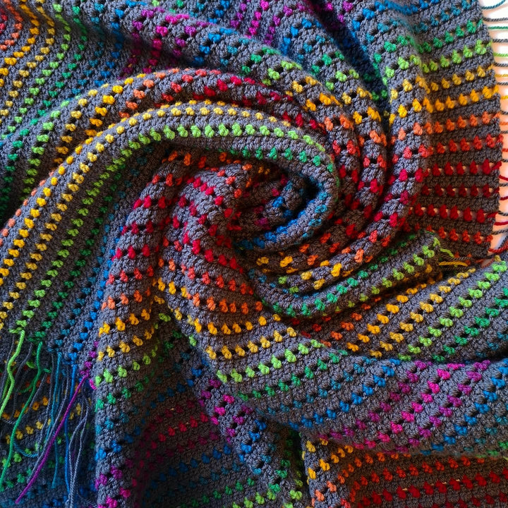 Rainbow Through The Storm Blanket Crochet Pattern