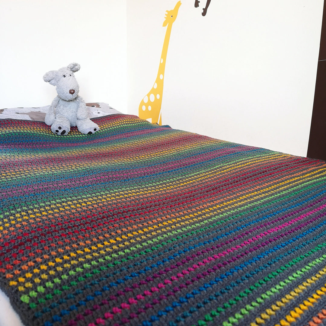 Rainbow Through The Storm Blanket Crochet Pattern