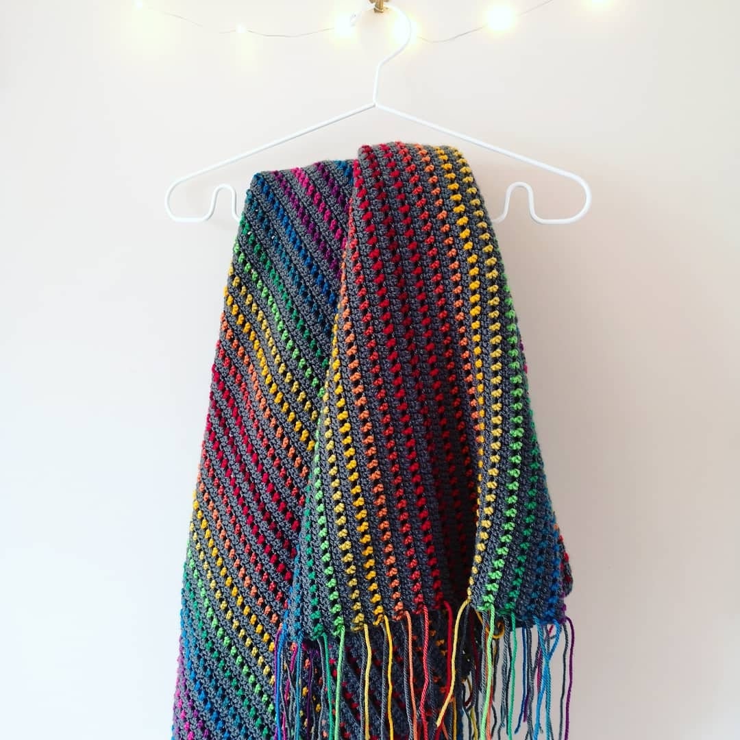 Rainbow Through The Storm Blanket Crochet Pattern