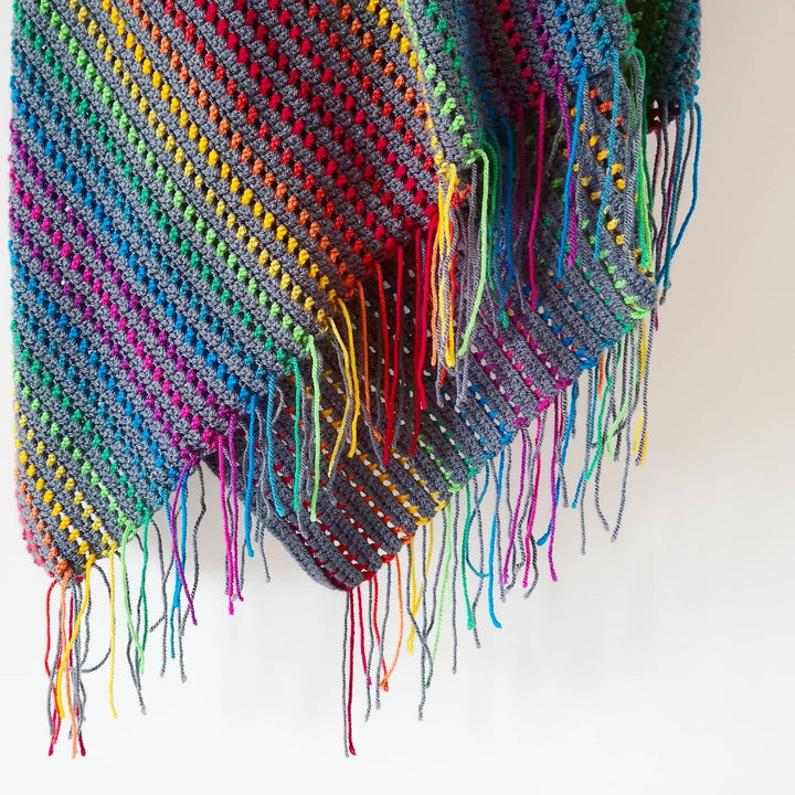 Rainbow Through The Storm Blanket Crochet Pattern
