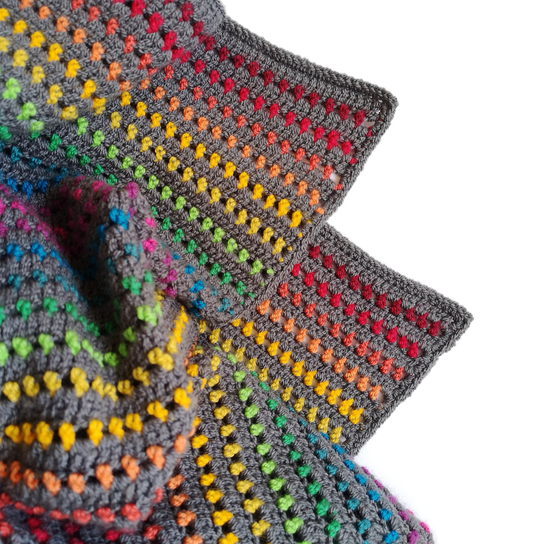 Rainbow Through The Storm Blanket Crochet Pattern