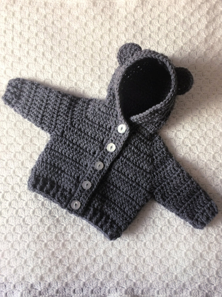Baby Bear Hoodie Crochet Pattern