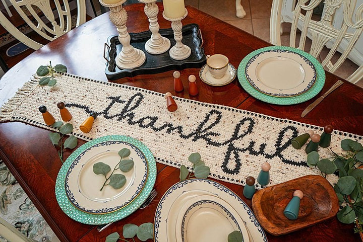 Thankful Fall Table Runner Crochet Pattern