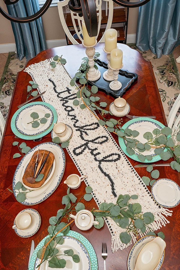Thankful Fall Table Runner Crochet Pattern