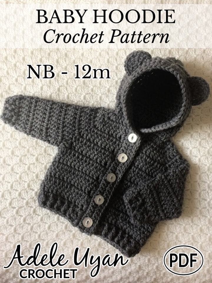 Baby Bear Hoodie Crochet Pattern