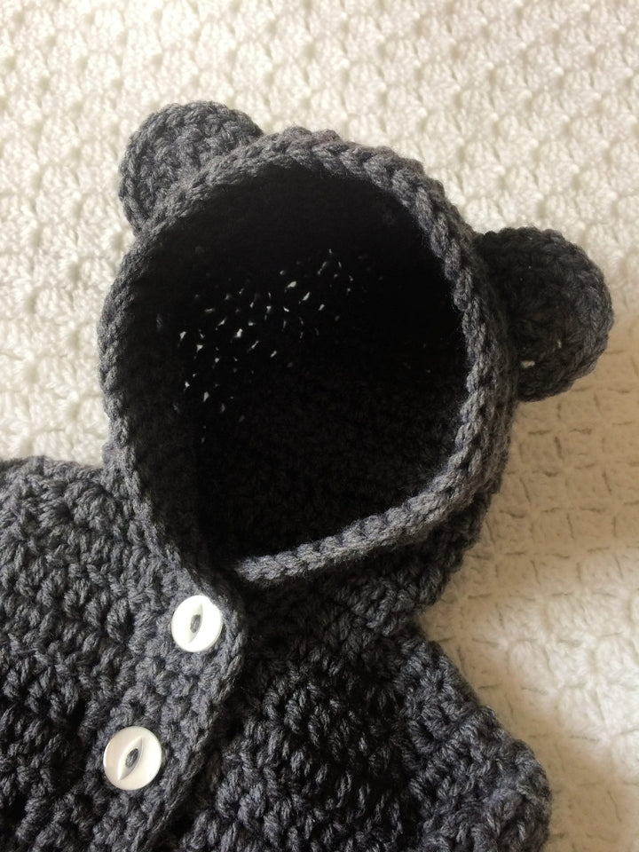 Baby Bear Hoodie Crochet Pattern