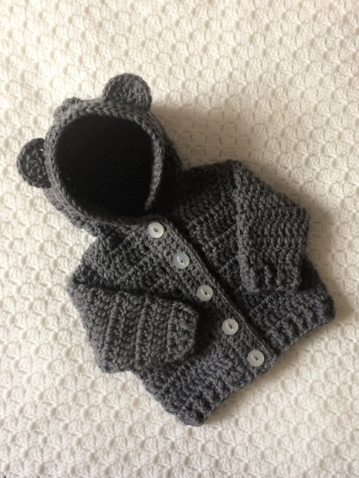 Baby Bear Hoodie Crochet Pattern