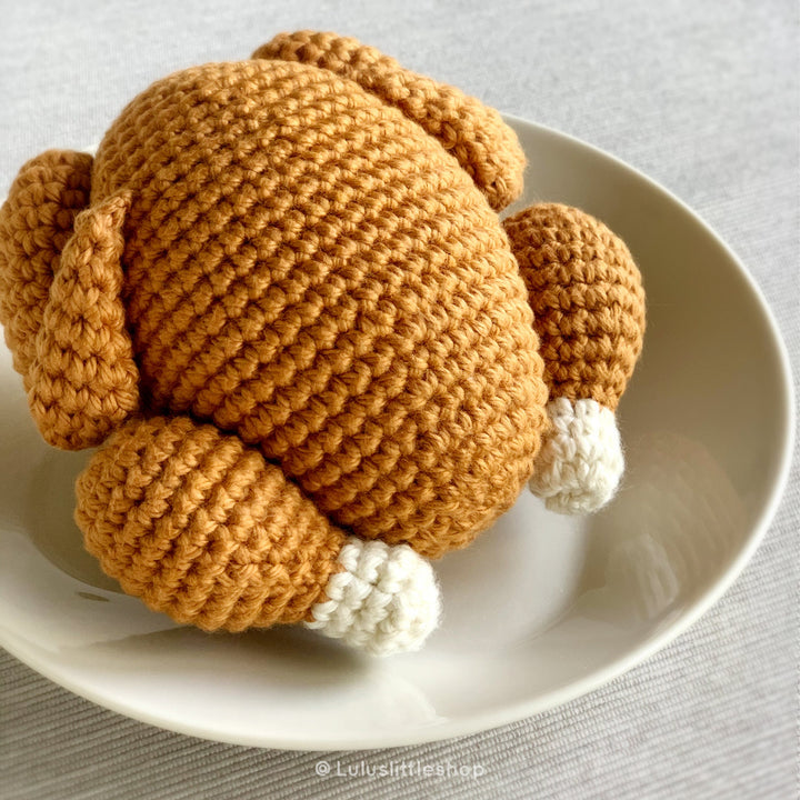 Easy Roasted Turkey Amigurumi Crochet Pattern