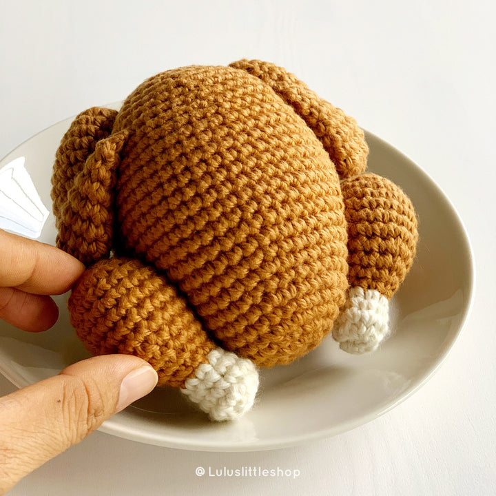 Easy Roasted Turkey Amigurumi Crochet Pattern