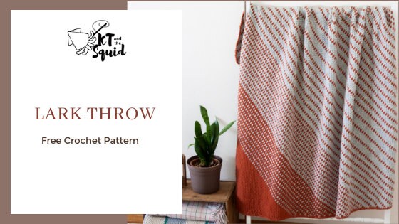 Lark Modern Diagonal Throw Blanket Crochet Pattern