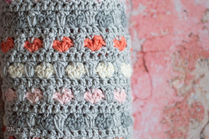 Puppy Love Heart Stitch Blanket Crochet Pattern