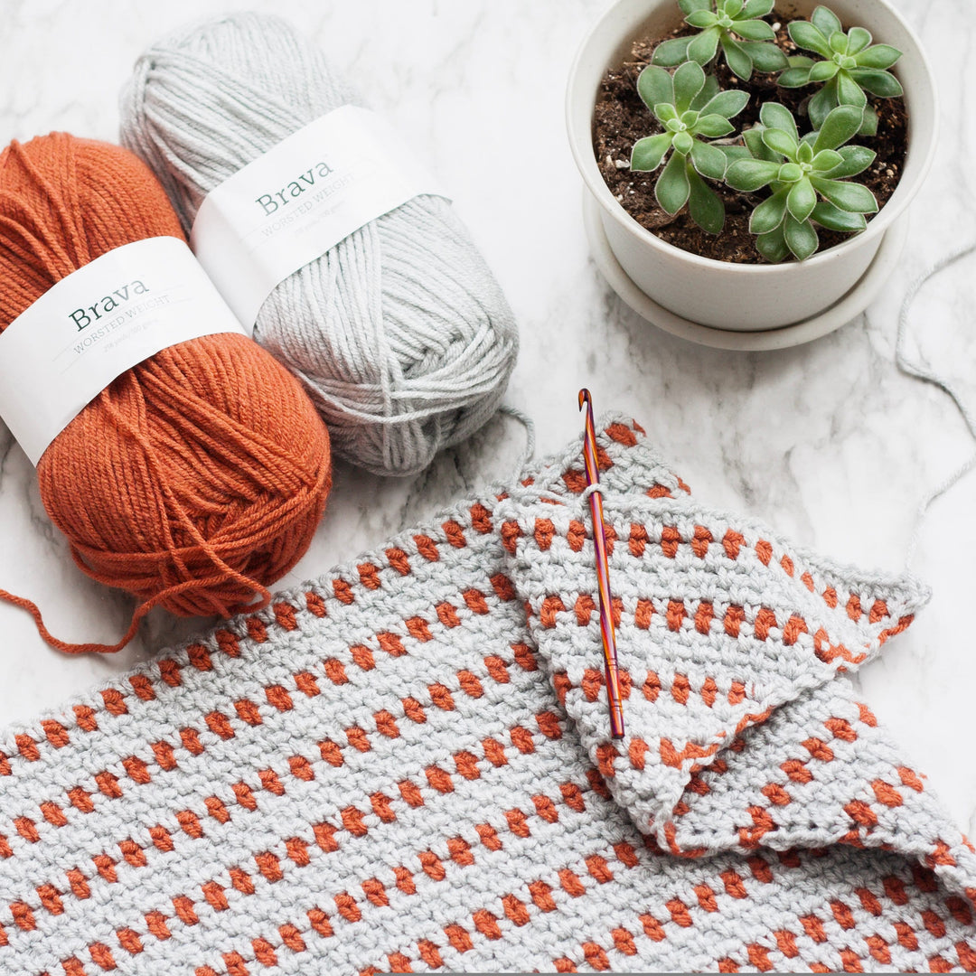 Lark Modern Diagonal Throw Blanket Crochet Pattern