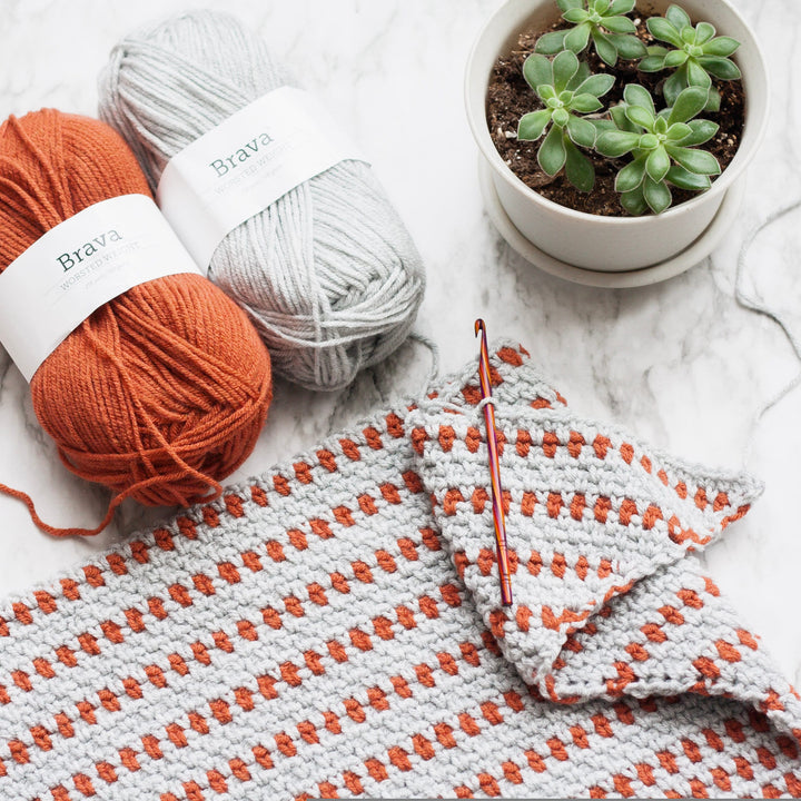 Lark Modern Diagonal Throw Blanket Crochet Pattern