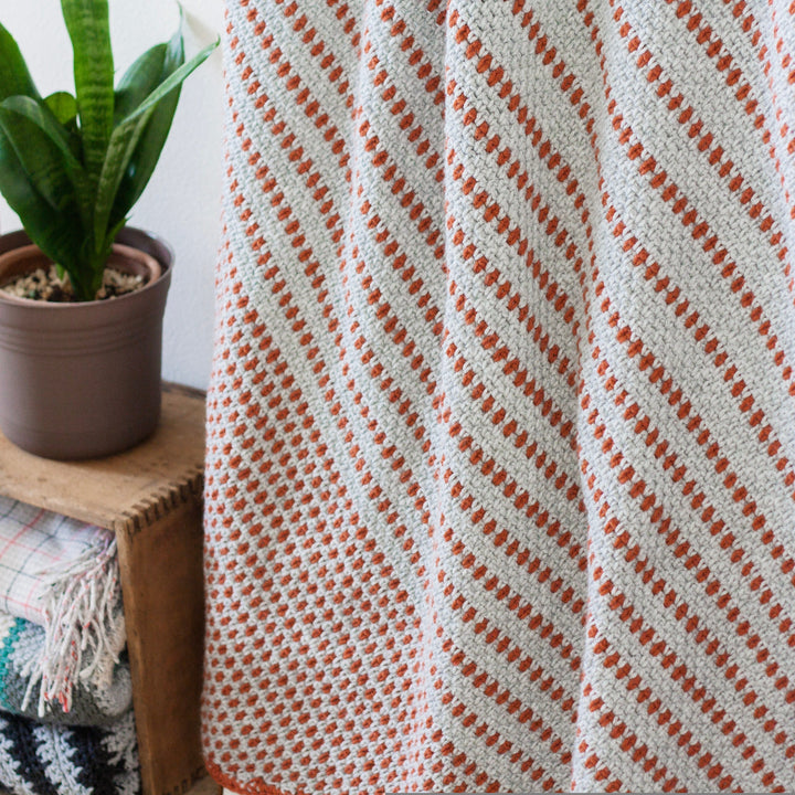 Lark Modern Diagonal Throw Blanket Crochet Pattern