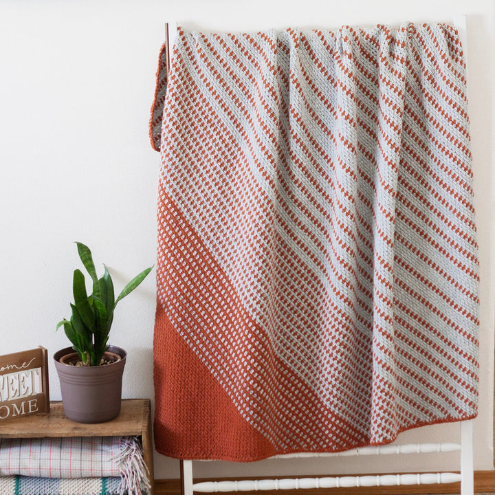 Lark Modern Diagonal Throw Blanket Crochet Pattern