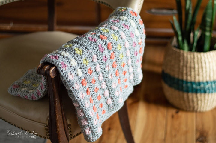 Puppy Love Heart Stitch Blanket Crochet Pattern