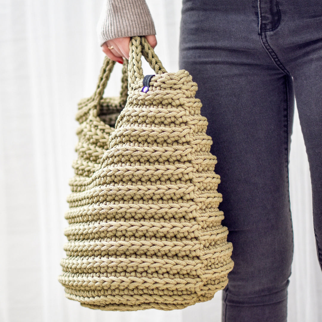 Easy Large Rope Tote Bag Crochet Pattern