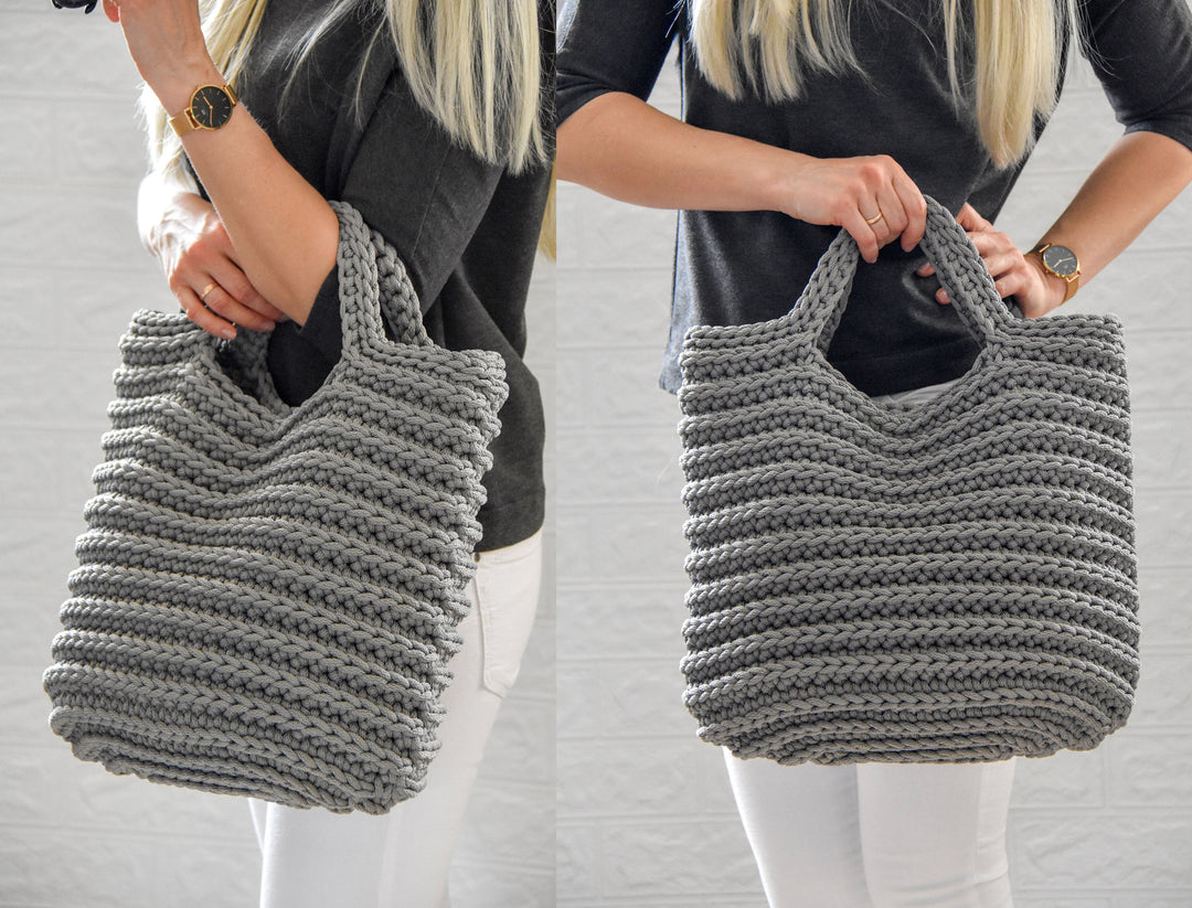 Easy Large Rope Tote Bag Crochet Pattern