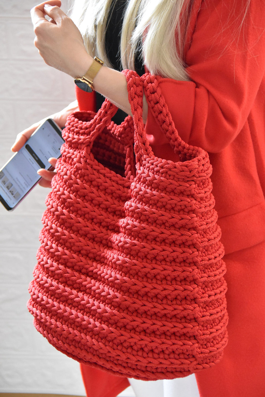 Easy Large Rope Tote Bag Crochet Pattern