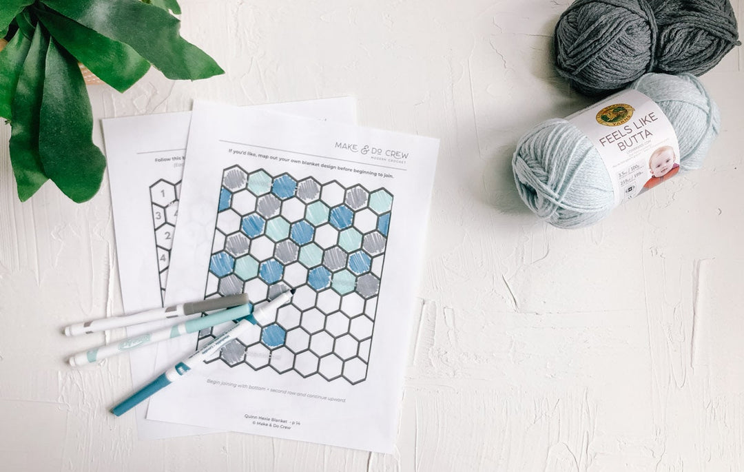 Easy Hexagon Baby Blanket Crochet Pattern