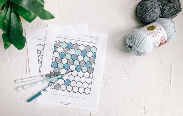 Easy Hexagon Baby Blanket Crochet Pattern