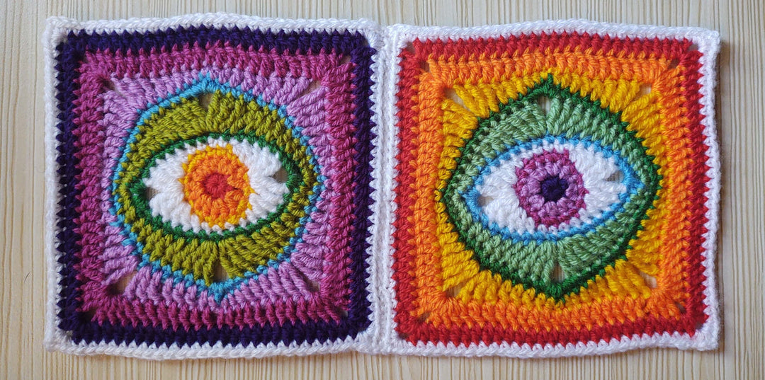 Granny's Eye Granny Square Crochet Pattern