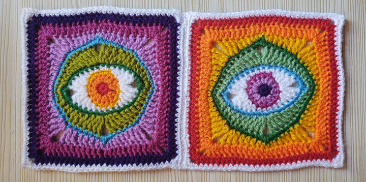Granny's Eye Granny Square Crochet Pattern