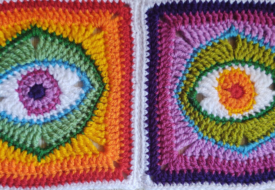 Granny's Eye Granny Square Crochet Pattern
