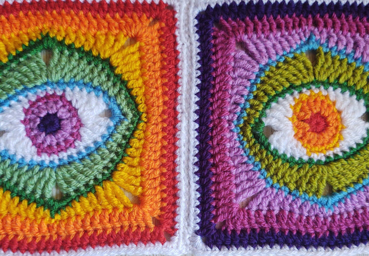 Granny's Eye Granny Square Crochet Pattern