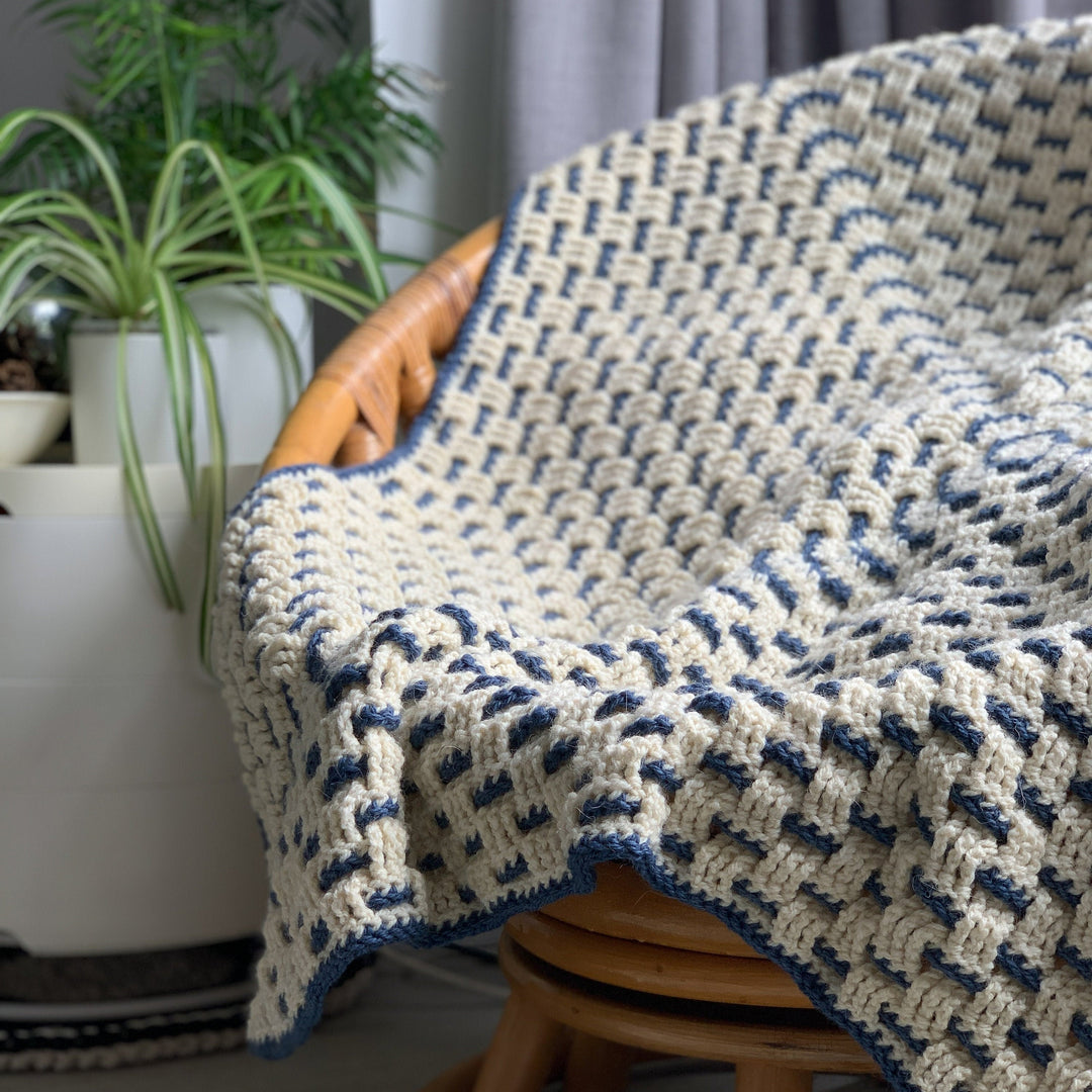 Modern Granny Weave Blanket Crochet Pattern
