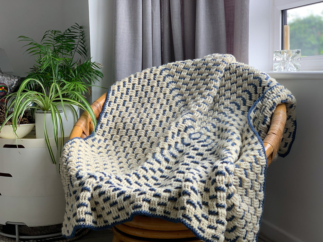 Modern Granny Weave Blanket Crochet Pattern